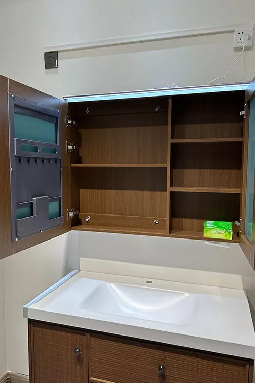 Double-Door Bathroom Mirror Cabinet