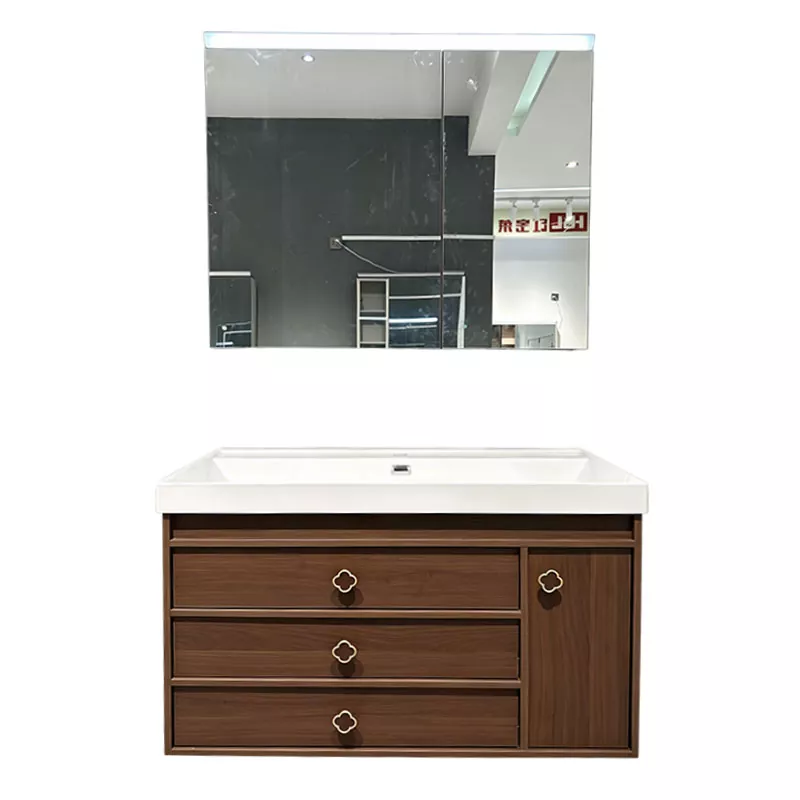 Multi-Drawer Multi-Layer Solid Wood Bathroom Vanity