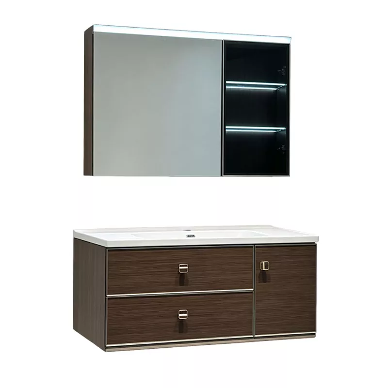 Multi-Layer Solid Wood Bathroom Vanity for Villas